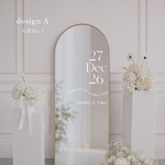 design A 人気No.1ウェルカムミラーステッカー／ウェルカムボード風／結婚式／転写シール／お名前入れ