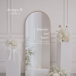 design H ウェルカムミラーステッカー／ウェルカムボード風／結婚式／転写シール／お名前入れ
