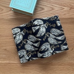 mina  perhonen following day  A6   ブックカバー　ミナペルホネン の 刺繍生地　文庫本カバー