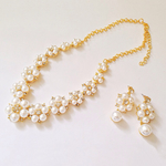 送料無料！no1217/パールビジューピアス&ネックレス