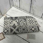 ミナペルホネン　forest tile ベージュのL字お財布ポーチ
