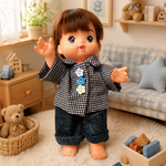 男の子ぽぽちゃん、あおくん☆シャツとジーンズのセット