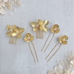 【𝐍𝐨.𝟏𝟏】𝐩𝐞𝐚𝐫𝐥*　ブライダル　結婚式　ヘアアクセサリー　ヘアピン　ヘアコーム　髪飾り　ヘッドドレス　ゴールド　真鍮　パール　ヘッドドレス