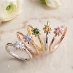 single flower ring. (ピンキーリング可）