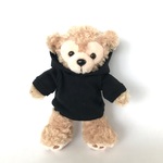 14cmぬいば用【ダッフィーぬいば服】シンプルブラックパーカー 着回しコーデにおすすめ