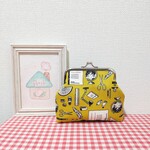 がま口（文房具柄＊からし色）