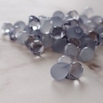 期間限定SALE【50個/10㍉】【ba-t3-231】❁手染め鈴丸mixドロップビーズ(クリア×フロスト/クリア×ミルキーキャンディ)❁アンティークブルー❁