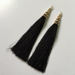 タッセル 2個  ブラック