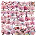 【50枚セット】桜ステッカー 和風風景 コラージュ素材 春 桜並木 手帳デコ ジャンクジャーナル