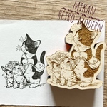 【新作】お出かけ猫ちゃんのラバースタンプ