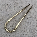 brass wave point hair stick  かんざし ヘアスティック 受注生産品