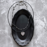 再販売 no.3 【 2Set Layered Necklace 】チェーンネックレス　ツーウェイネックレス　ウィメンズ　レザーネックレス　シルバーチェーン　カシオペア　cassiopeia 