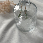 ☆glass beads＆shell pearlピアス/イヤリング/夏/夏祭り/浴衣/minne_new/雨粒/雫
