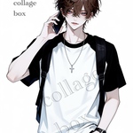 U62 art collage box 人物ステッカー