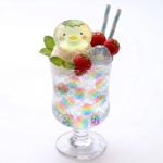 かっぱ茶房　ステッカー(クリームソーダ虹色氷)