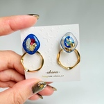 SAMURAI BLUE⚽️💙ときめくひし形ピアス＆イヤリング