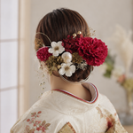 紫陽花と桜の彩（いろどり）髪飾り