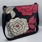 【専用出品です！】着物 帯 ハンドメイド リメイク 正絹 斜めがけショルダーバッグ 紬地 薔薇 金糸