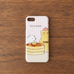 シロクマとホットケーキのスマホケース(ストライプ)