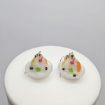 夏に絶対食べたい、しろくまくんかき氷ピアス♡寒天やブルーム、小豆をトッピングしてますよ(⁠≧⁠▽⁠≦⁠)