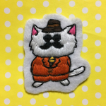 あやしいおっさんねこのワッペン