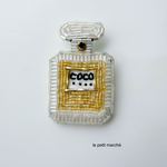 香水のブローチ刺繍ブローチ/coco①
