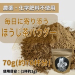 ＊無農薬お茶＊ 焙煎ほうじ茶パウダー　化学肥料・除草剤・畜産堆肥不使用　宇治茶100%　2023年産