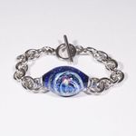 【Yasuda Glass】 ガラスの小宇宙 レインボーオパール ブレスレット　No.RM1502C