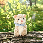 手縫いのふわふわキンクマハムスター「こむぎ」｜ピクニックセット付き