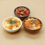 【送料無料】ミニチュアフード「スターターセット②」（「牛丼」「カツ丼」「親子丼」のセット）