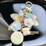 和菓子ごろごろキーホルダー 練り切り 和菓子 ネモフィラ　すずらん　鈴蘭　水色　レジン キャンディー パステルカラー 食品サンプル フェイクスイーツ ミニチュア 樹脂粘土