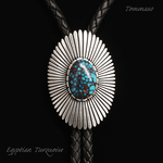 【naotokmc様オーダーメイド品】エジプシャン ターコイズ シルバーボロタイ Egyptian Turquoise
