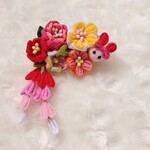 犬の着物୨୧apuricotさま専用♡つまみ細工の髪飾り