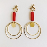 Candle （red）イヤリング/ピアス〜個性的・大ぶり〜〈レッド・赤〉