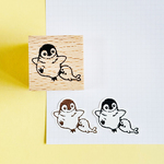 ペンギン&アザラシ「いつもいっしょ」のスタンプ | No.71  Penguins and seals are always together stamp