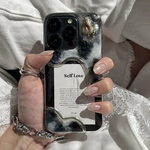 【black】【選べるカード】ニュアンスiPhoneケース￤シェル￤ハート￤全機種対応