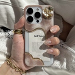 【pinkbeige】【選べるカード】ニュアンスiPhoneケース￤シェル￤ハート￤全機種対応