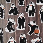 フレークシール 蝶ネクタイのアリクイさん