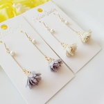 お花のタッセル風ロングピアス　
