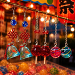 ヨーヨー　お祭り　夏祭りピアス　イヤリングヾ(๑╹◡╹)ﾉ"🍎🪀🎆　左右ご自由にお選び頂けます⭐️⭐️アレルギー対応致します⭐️⭐️