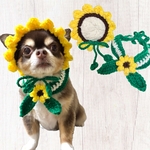 犬用＆猫用 ひまわり帽子🌻🌻  被り物 夏帽子