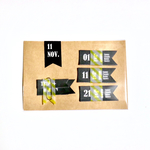 ▼▽▼SIMPLE!COOL!BLACK!FLAG!　日付シール*11月 ver2▼▽▼