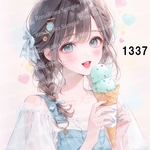 1337 オリジナルステッカー オリジナル人物ステッカー ステッカー シール りまりま  RimaRima