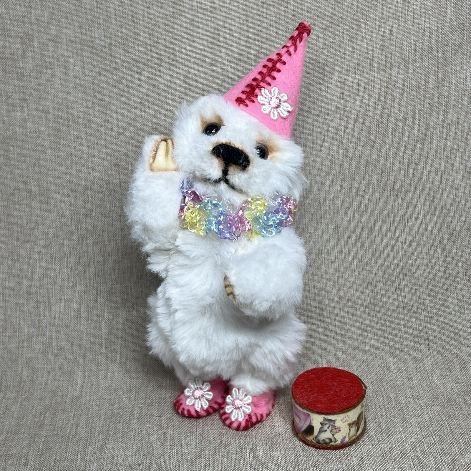 テディベア「ピンクの夢」— ハンドメイドの一点物アーティストベア?✨ 10,800円