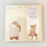 【ミシン目入スクエアメモ】Cookie Love女の子とくま