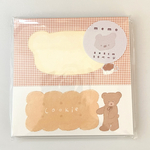 【ミシン目入スクエアメモ】大きなクッキーとくまちゃん