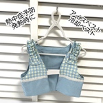 〈受注制作〉子供ひんやりベスト ブルーライトイエロー 着脱簡単 速乾生地 保冷剤ベスト 洗濯ok 110 120 130