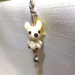 【犬シリーズ】チワワのとんぼ玉ストラップ