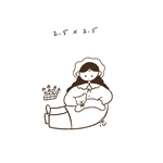 【2.5×2.5cm】女の子とくまのピクニック