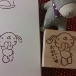 消しゴムはんこ♪　おねだりうさぎちゃん　おねがい